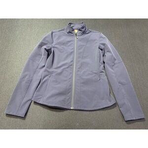 Lolë Soft-Shell Full Zip‎ Jacket Women's Size 8 Gray Wicking SPF Antibacterial